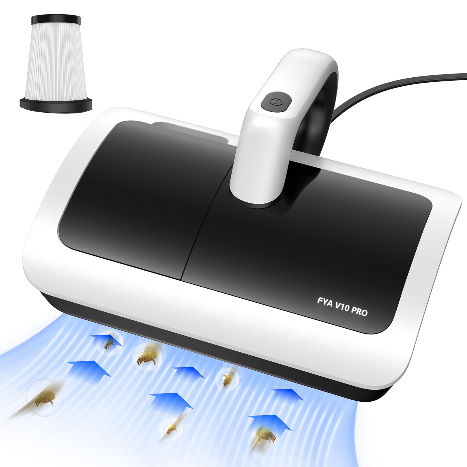FYA Bed Vaccum Cleaner V10 Pro, High-Frequency Double Beat UV Mattress Vacuum, Corded Handheld Vacuum for Bed with 13Kpa Strong Suction, Vacuum of Bed Mattress Sofas, Pet Hair and Carpets (B0CMXHTTGK) Amazon Price History, Amazon Price Tracker
