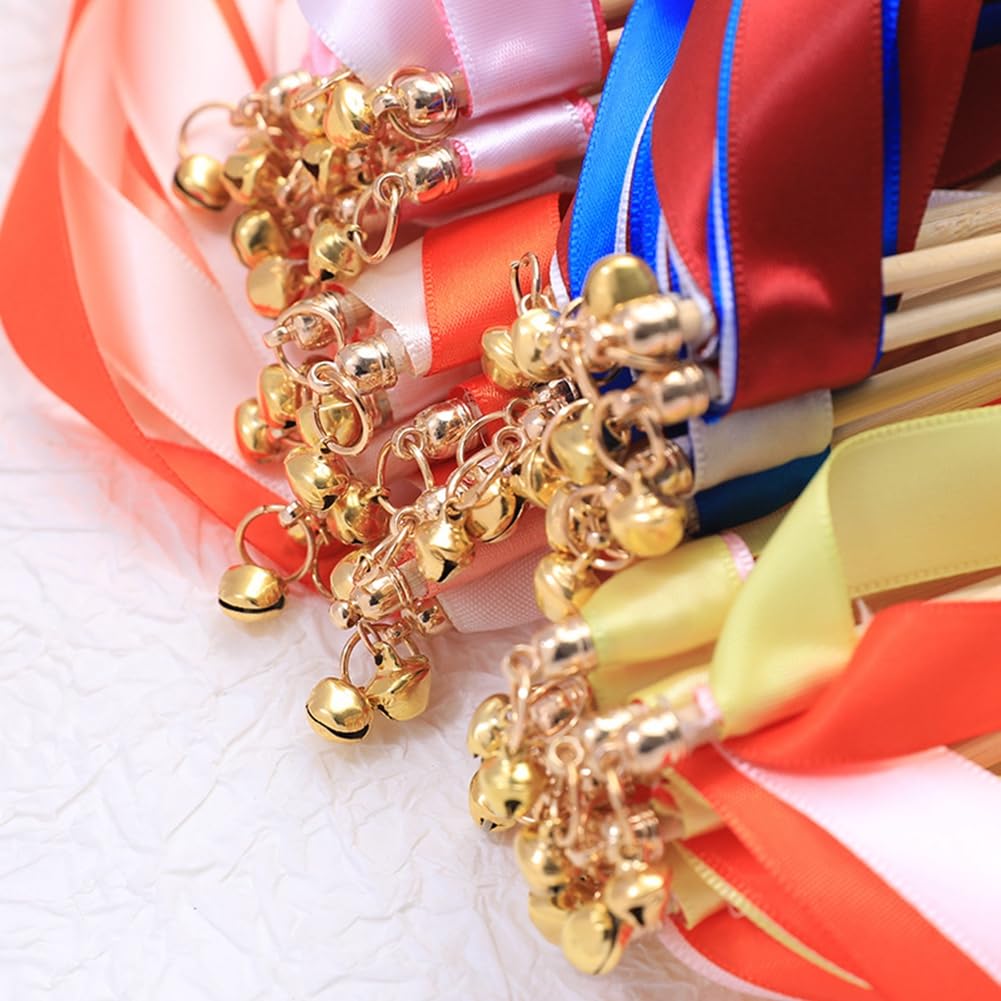 Wedding Wands Mit Glöckchen 30 Stück - Luftschlangen Stäbe Für Hochzeitsfeiern In Lila