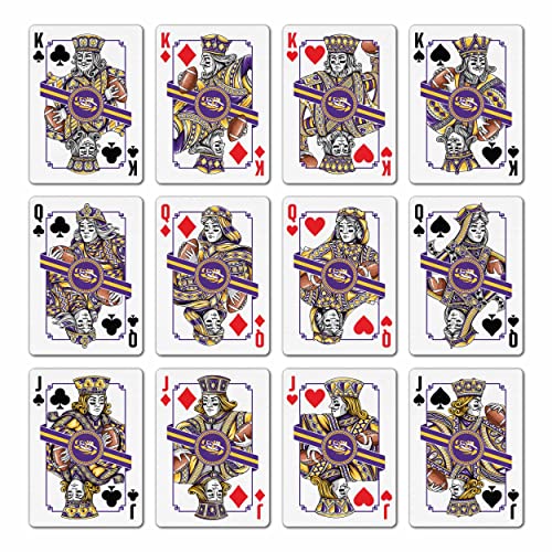 Image of YouTheFan NCAA Officially-Licensed Playing Cards - Original Artwork on All face Cards and Jokers - Team's Official Colors - Quality Linen Texture - Designed in The USA