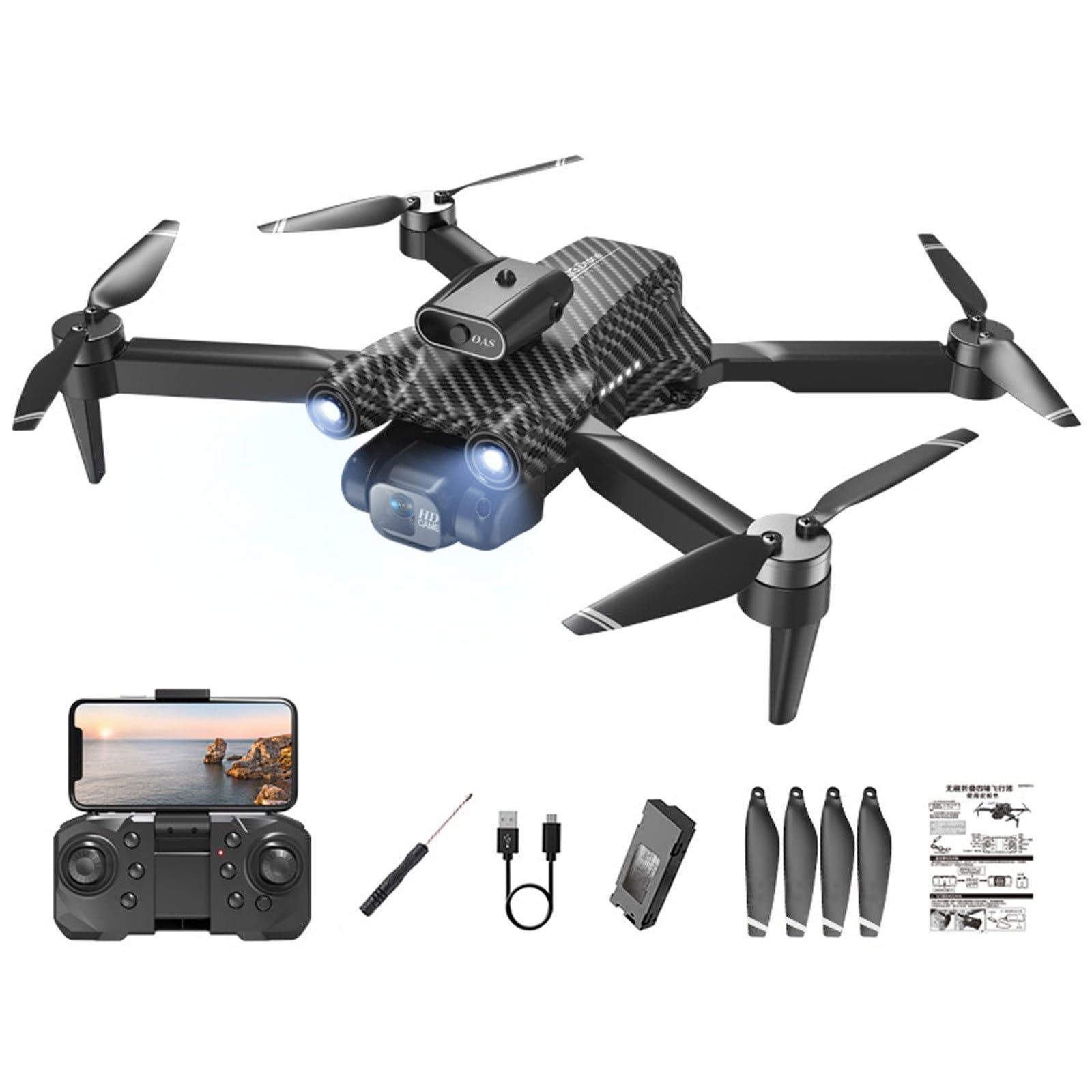 Potente dron flotante con cámara de motor sin escobillas para una estabilidad libre. Control preciso de grabaciones de alta resolución. Batería duradera. Diseño compacto y fácil de usar (A, 28 x 27 x