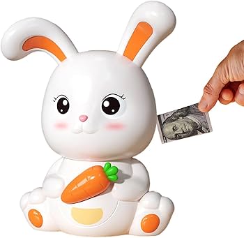 Amazon.co.jp: かわいいウサギの貯金箱,写真 かわいい貯金箱にんじんの