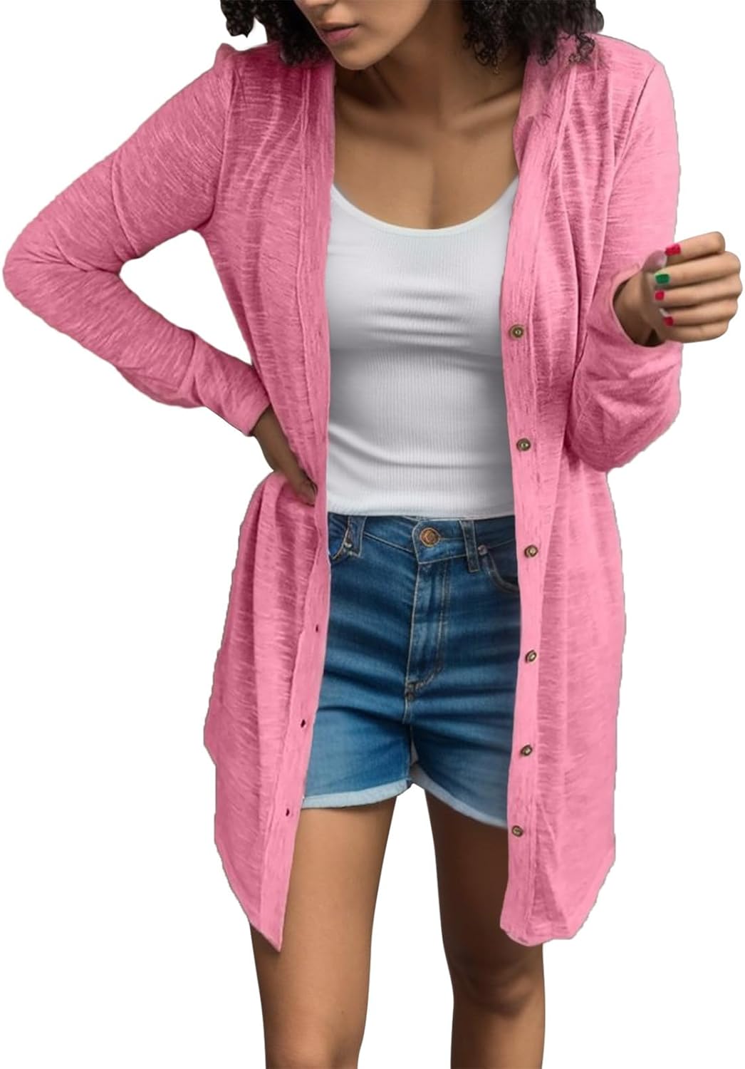 Kleineweltarchitekten Altrosa Strickjacke Damen Zwillingsherz