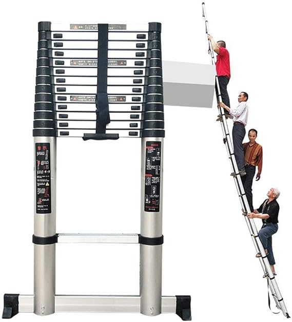 EMENAR Ladders,Extra Tall Telescoping Ladder Aluminum Heavy Duty