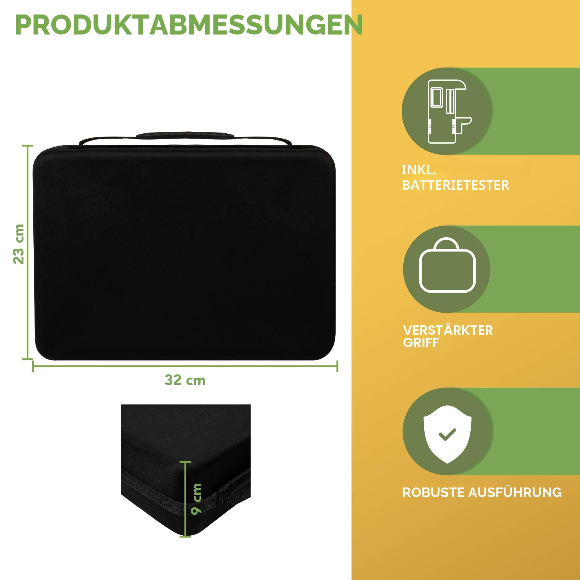 BLOSTM Batterie Organizer mit Batterietester - Batterie Aufbewahrungsbox für 140 Batterien AAA, AA, 9V, C, D, Knopfzelle, Batterie Box Aufbewahrung (Batterien Nicht Enthalten)