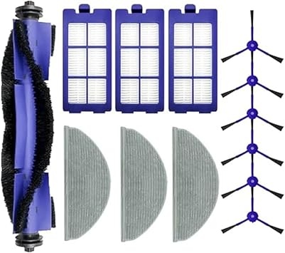 Main Brush, Side Brush, Hepa Filter, Mop Cloth, Compatible for Eufy Robovac X8 Pro / X8 / X8 Hybrid, Robot Vacuum Cleaner Spare Parts, Set a