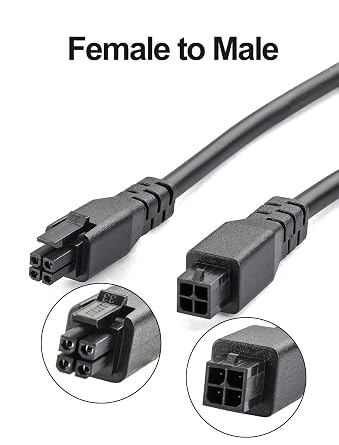 39.37in/1M AMS Lite Extension Cable with Magnetic Ring | Compatible with Bambu Lab A1/A1 Mini & Bambu Lab AMS Lite, 4Pin 22AWG Copper Core (NOT Fit A2L/X1/P1/H2 Series)