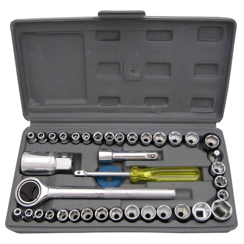 Image of Socket Combination Toolkit (40 pcs) Designed for Simple handling fits Common Home use usable in Multiple Settings
