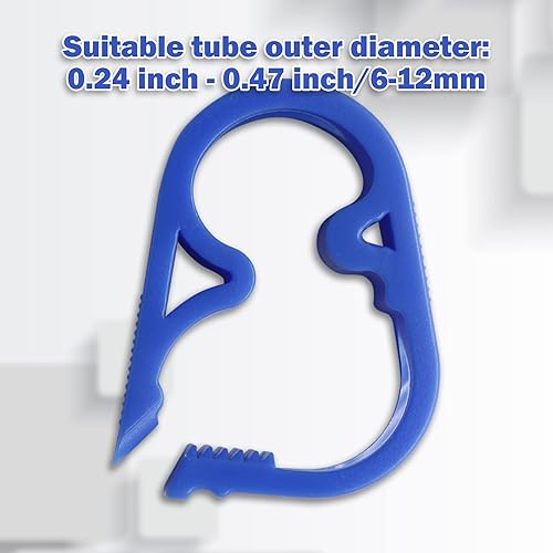 Miniatura 18 de Murtenze Abrazadera de manguera de sifón, abrazadera de control de flujo, abrazadera de tubo ajustable, abrazaderas de tubo de plástico, color negro