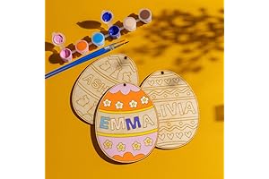 Lara Laser Works Single, DIY Wooden Painting Crafts for Kids, Easter Egg...