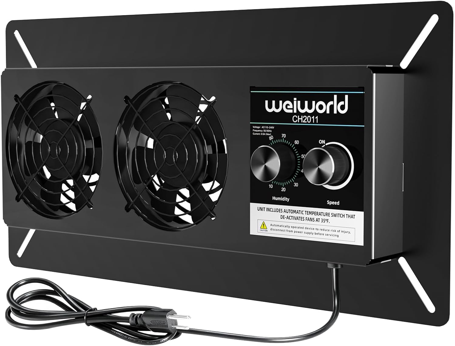 220CFM Crawlspace Ventilation Fan with Humidistat