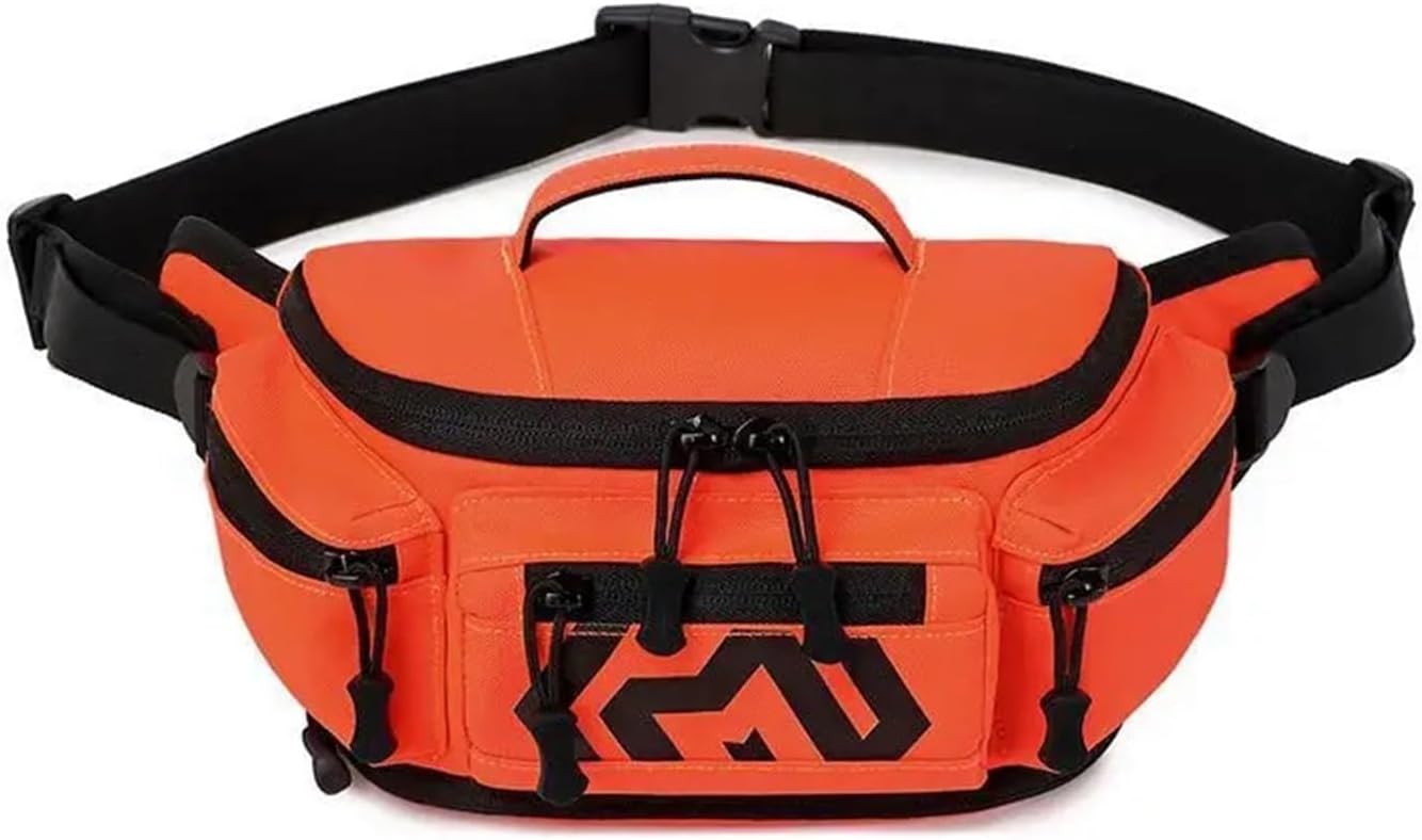 Camping Cycling Chest Bag Tactical Outdoor Sports Hiking Hunting Motorcycle Bike Run Fishing Trvael Backpack Waist Fanny Pack(Orange)