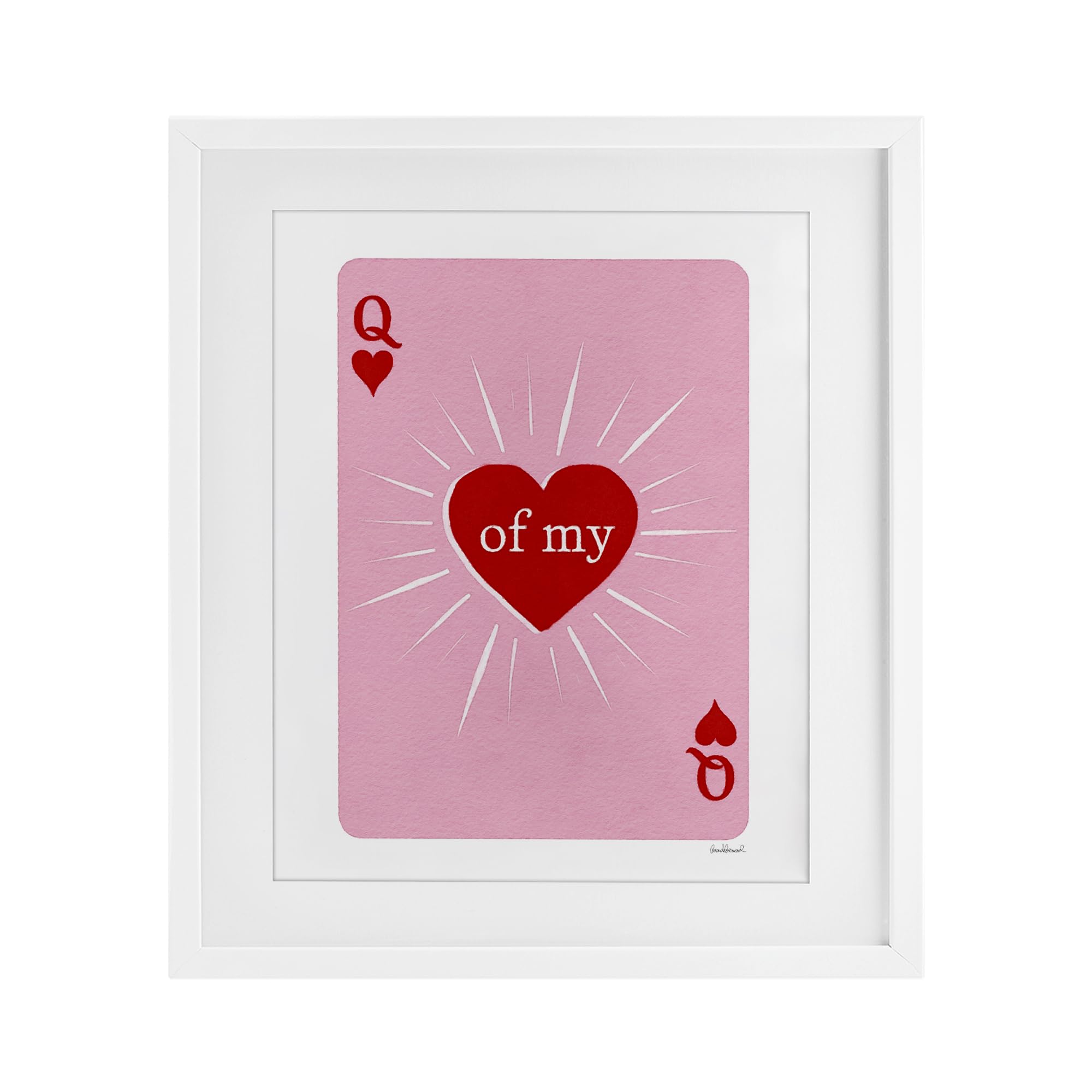 Affiche encadrée Queen Of My Heart Stupell pour décor de coiffeuse chic