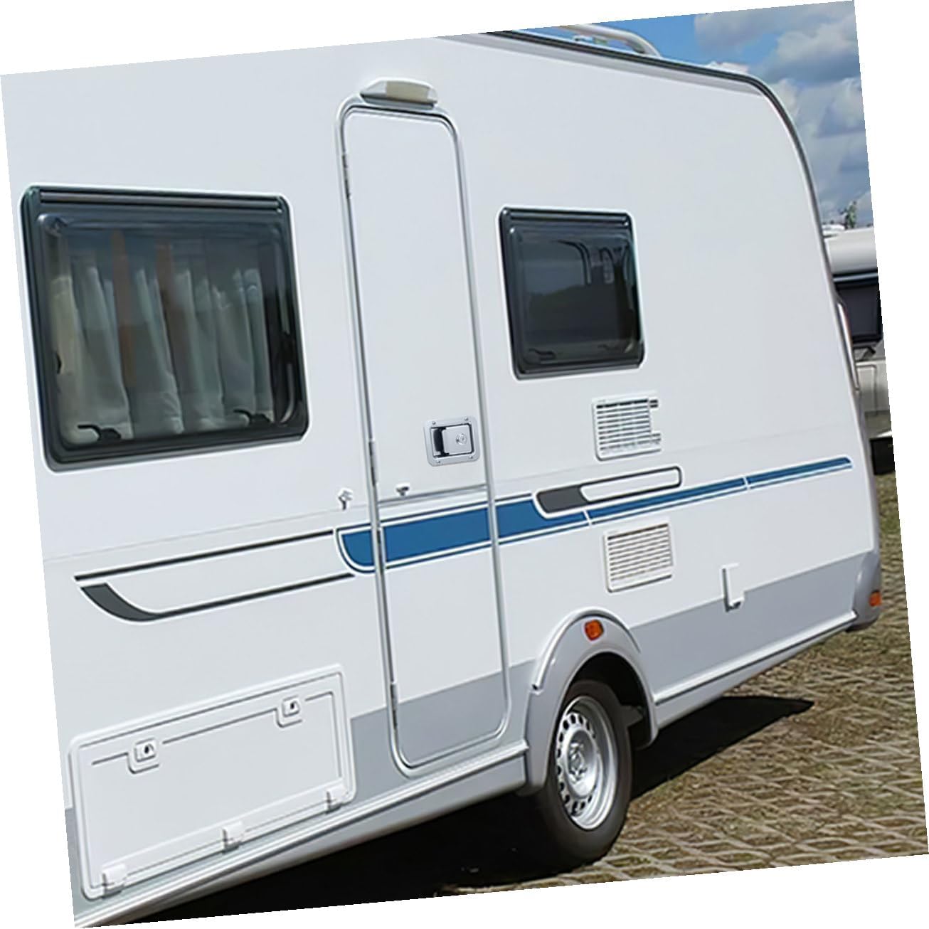 2pcs Stainless Steel Flush Mount Panel Lock Heavy Duty Latch for Trailer Box Rv Door Toolbox Replacement Lock for Automotive Supply