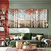 Mofutinpo Large Framed Wall Decor canvas Red Leaves White Birch Tree Wall Art For Living Room bedroom rustic kitchen Modern painting Artwork 29×58 Large Size Black Framed