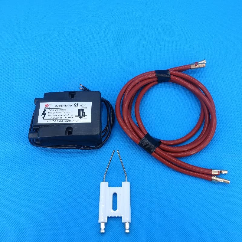 Generic Trasformatore di accensione AC 220V-240V, alta efficienza di accensione per diesel, metanolo, olio usato, uscita 15KV, linea ad alta tensione da 1 m, qualità stabile