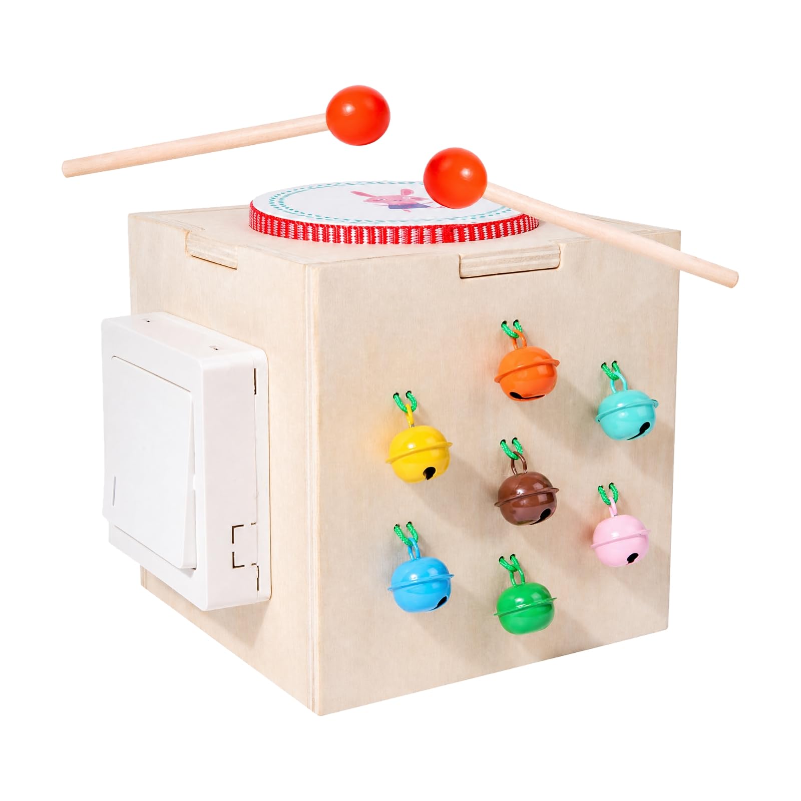 Amagogo Musik-Aktivitätsbox multifunktional Musik-Aktivitätswürfel aus fördt Feinmotorik Child-Cented Musikinstrumente Set