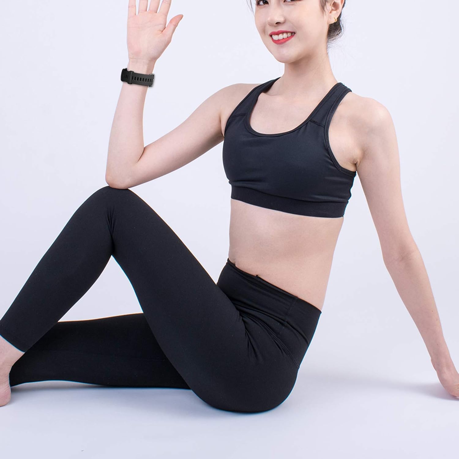 GEAK Compatible with Garmin Vivoactive 5 Watch Bands/Garmin Vivoactive 3 Watch Bands,20mm Silicone Band for Vivoactive 3 Music/Vivomove Sport,Forerunner 645/245 Music Smartwatch Women Men Black