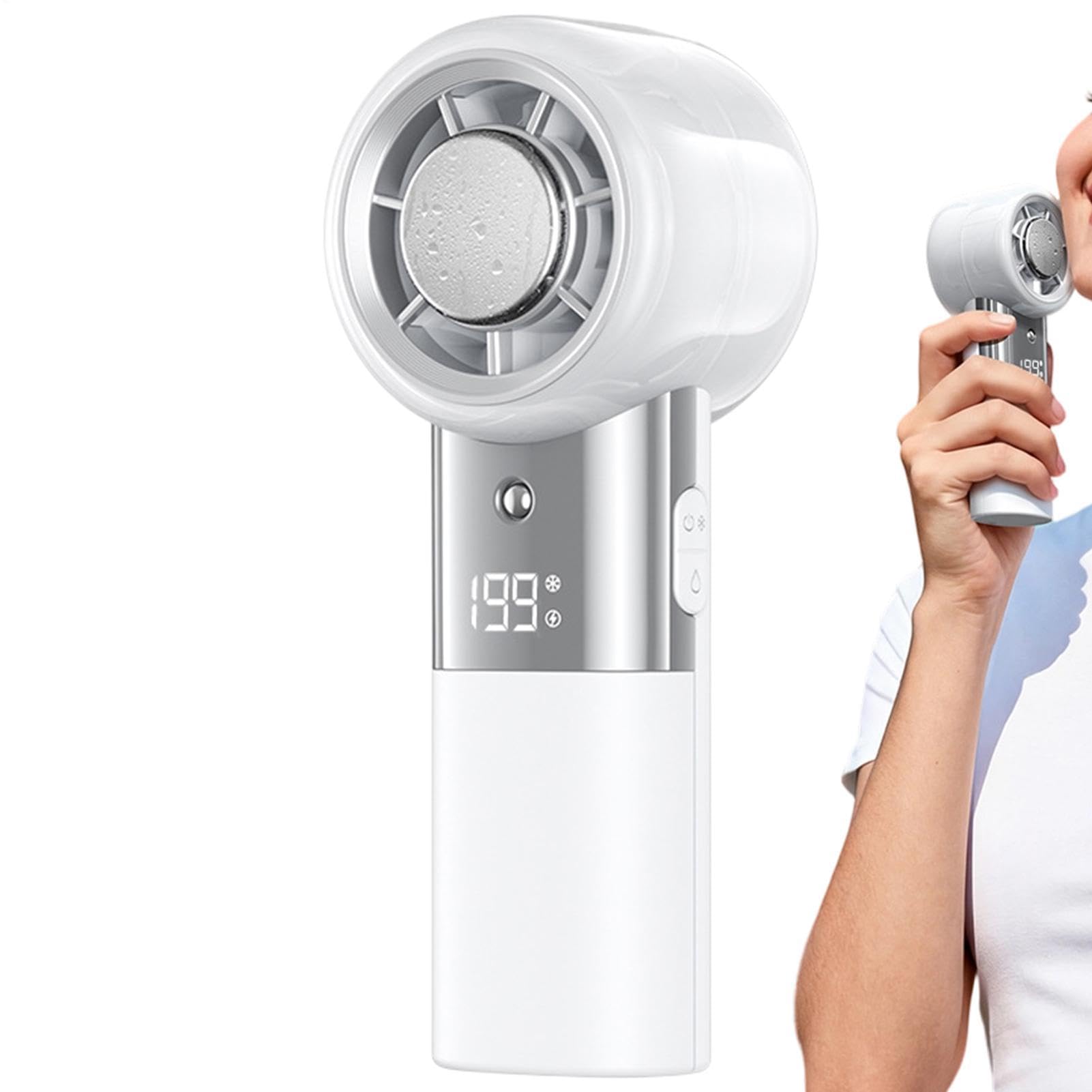 Ventilador de mano con rociador de agua eléctrico portátil para verano