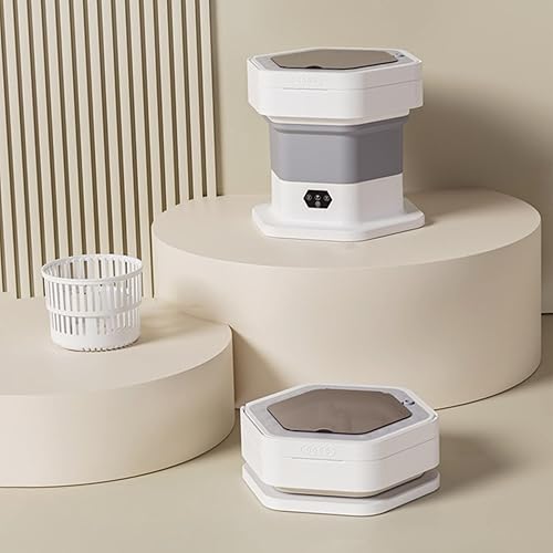 Miniatura 2 de Lavadora plegable, mini lavadora compacta, lavadora portátil con secadora de limpieza profunda, pequeña lavadora eléctrica para ropa interior,