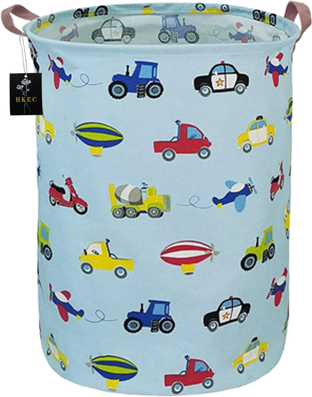 Hkec Boys Car Kids Laundry Basket, Toy Storage Bin,Baby Dirty Clothes Hamper,Nursery Hamper For Bedroom,Gift Baskets(Car)
