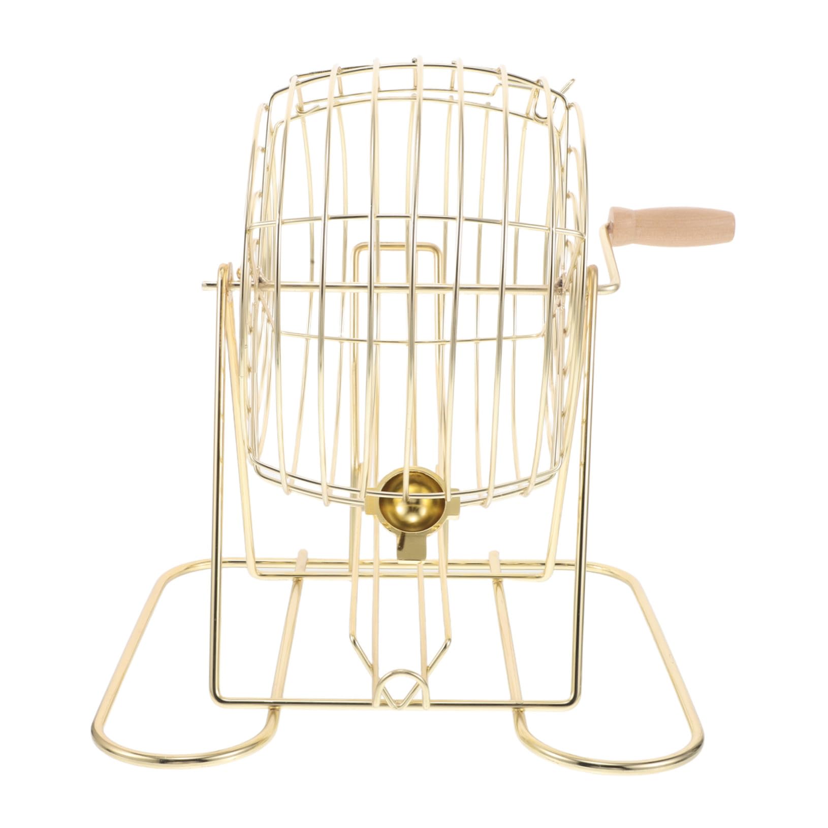 Jaula de Bingo de Hierro Mango de Madera para Niños
