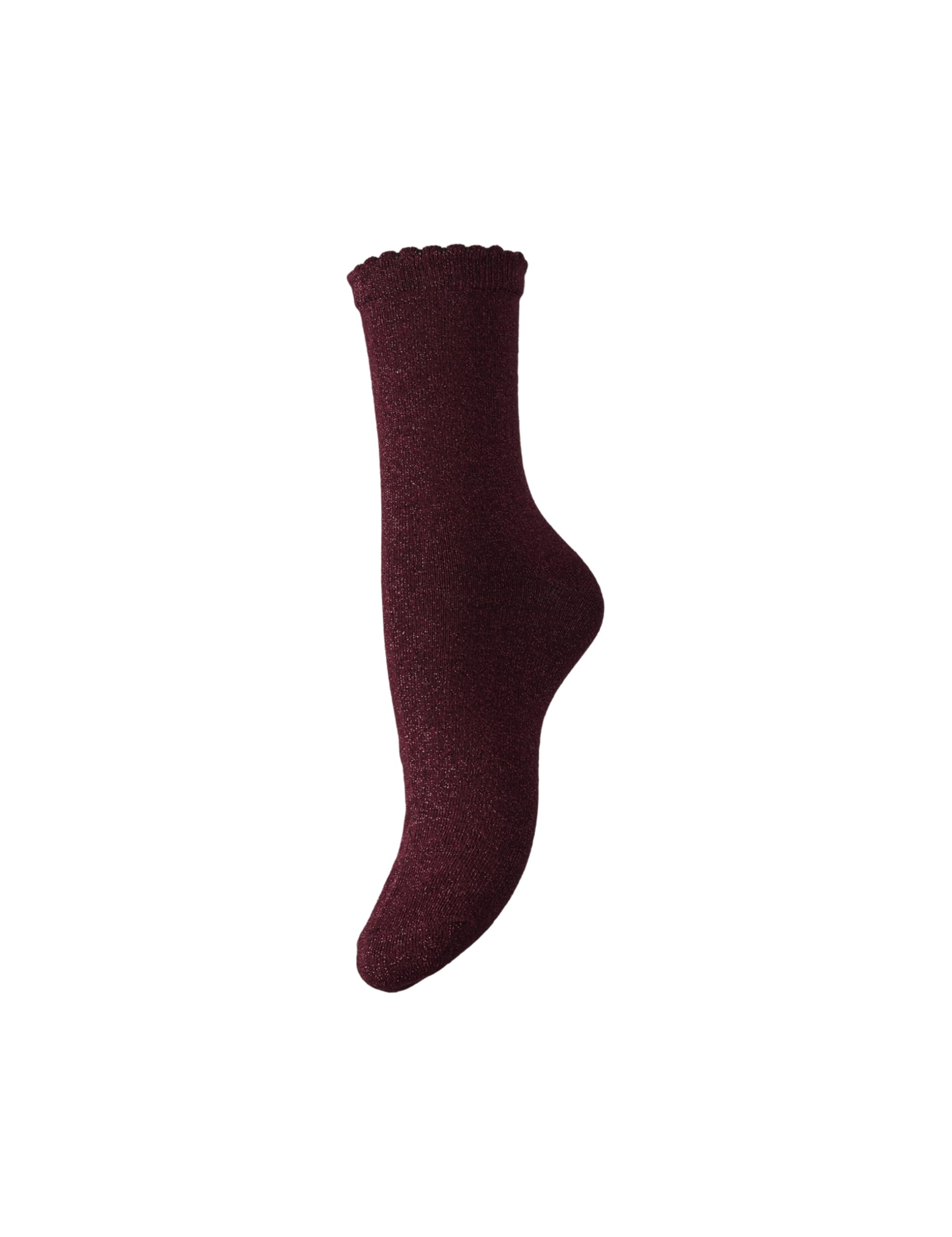 PIECES Womens Pcsebby Glitter Long Socks Noos Bc, Tawny Port