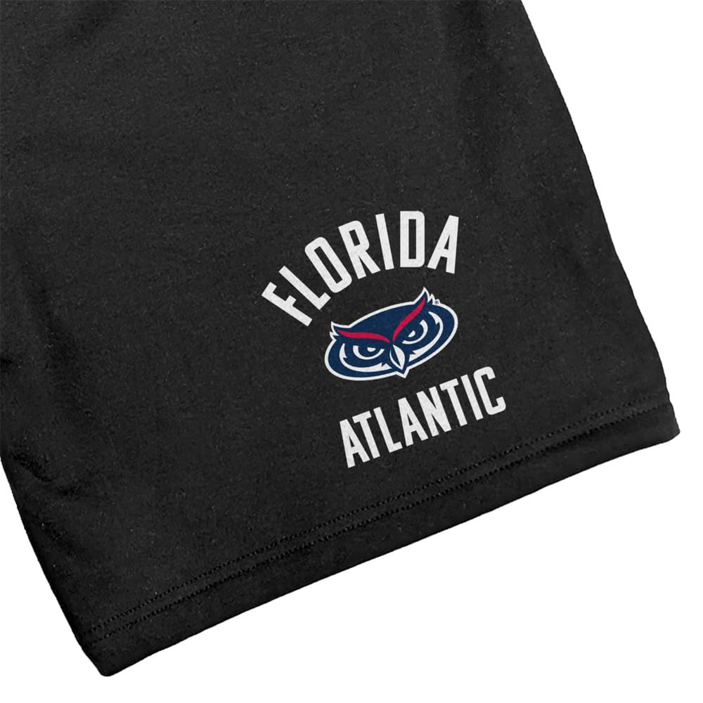 Florida Atlantic University Collegiate Arched Text Mens Sweat Shorts, Black, Large