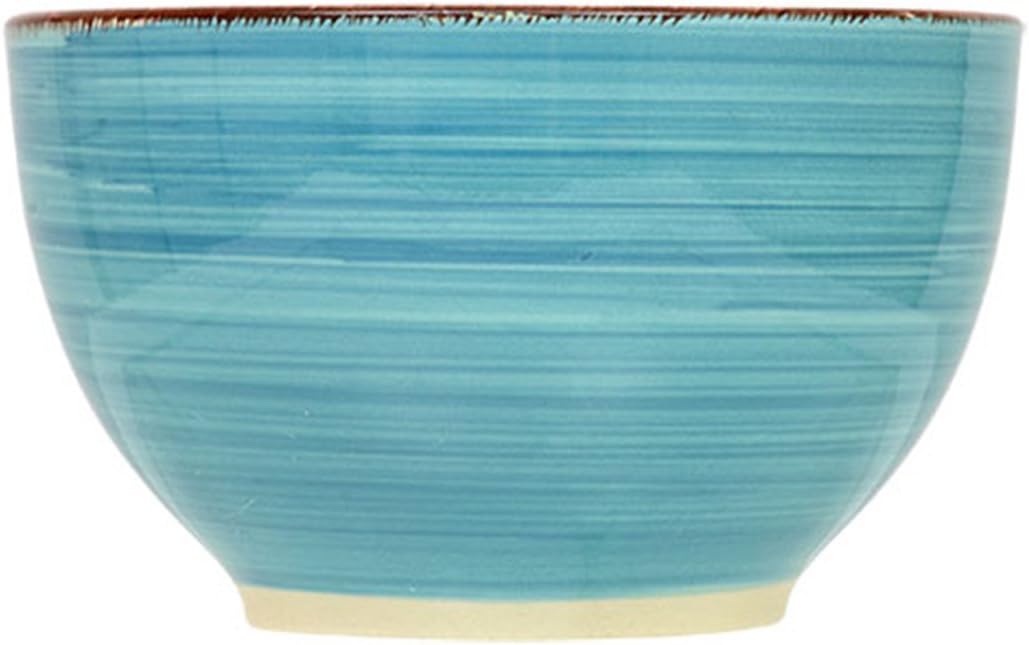 3 Piece Royal Norfolk Turquoise Swirl Stoneware Dinner Set - Plate, Bowl, Mug