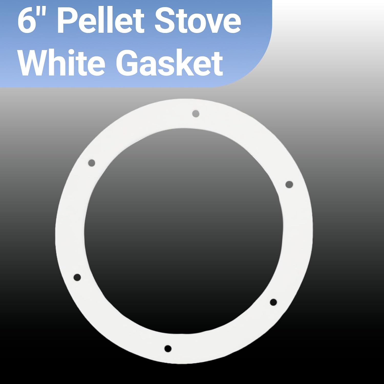 5-Pack 6Inch Pellet Stove Gasket, High-Temp Ceramic Fiber Combustion Blower Gasket Seal, Replaces Napoleon W290-0120, Breckwell C-G-105, for Englander Quadra-Fire Lopi Avalon Whitfield and 2100J
