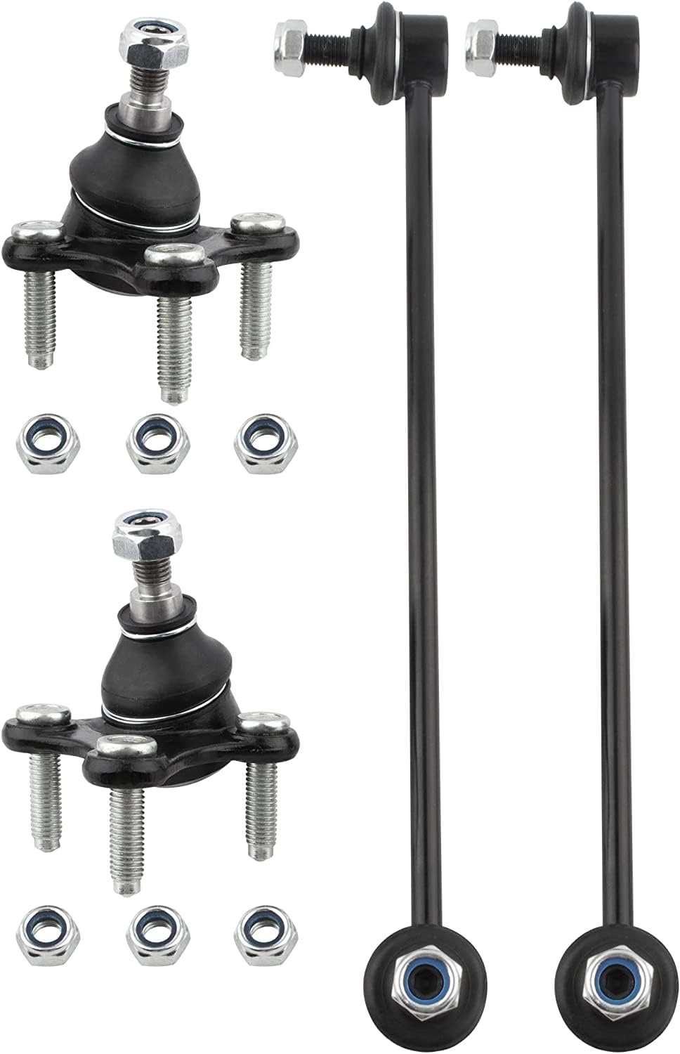 K80662 K80663 K80478 Front Stabilizer Sway Bar End Links Lower Left Ball Joints Left & Right for Audi A3 2006-2013 Volkswagen Beetle 2012-2017 Golf GTI 2010-2014 Jetta 2005-2018 Passat 12-16