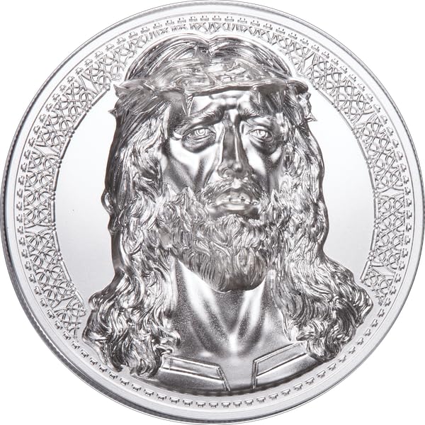Miniatura 3 de 2024 Cameroon Jesus Christ Crown of Thorns 1 oz. Silver 2000 Francs CFA Brilliant Uncirculated Coin with Case