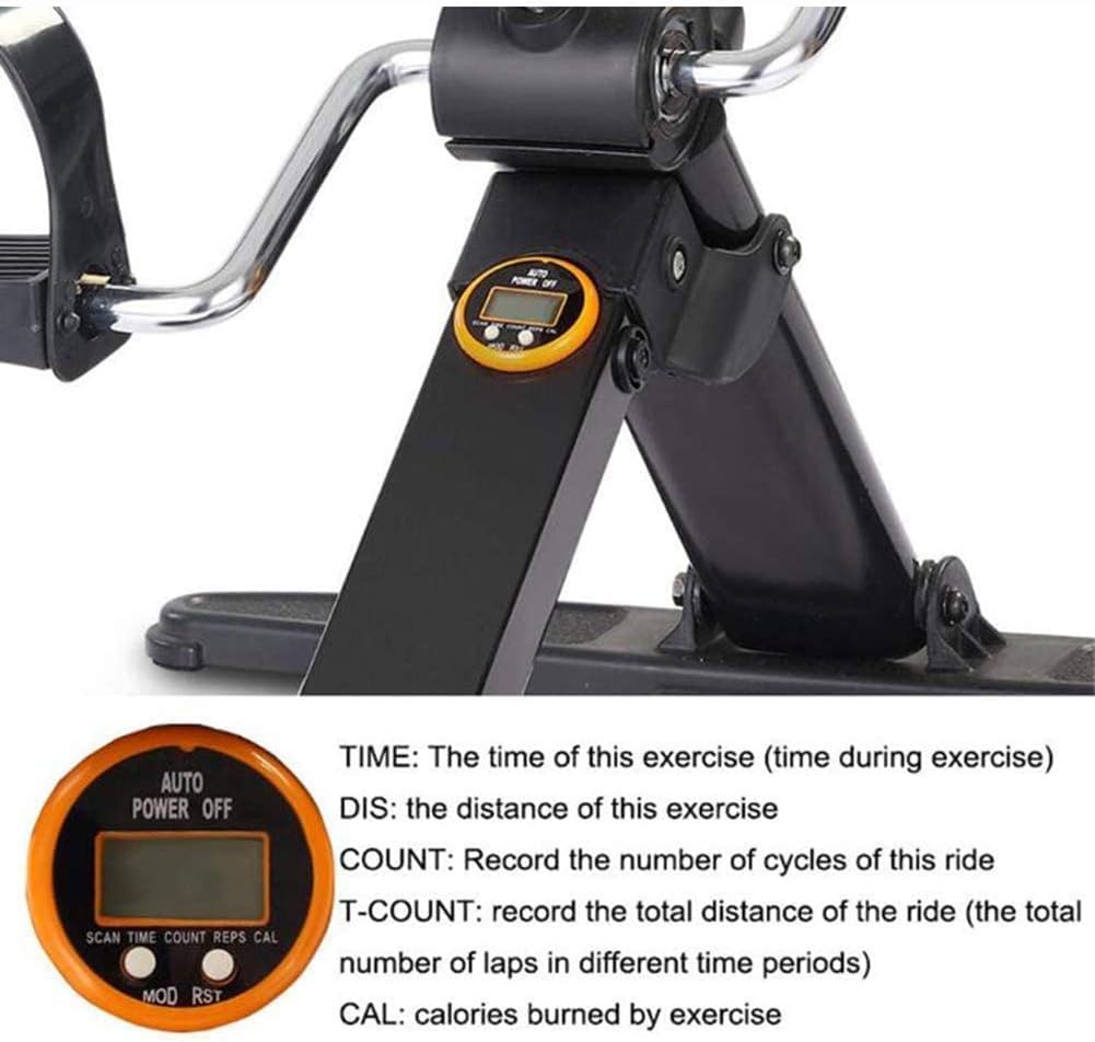 Składany rower treningowy Mini LCD, przenośny przyrząd do ćwiczeń na pedałach Fitness Cardio, kryty schodek Stepper Regulowana maszyna krokowa Hometrainer Czarny