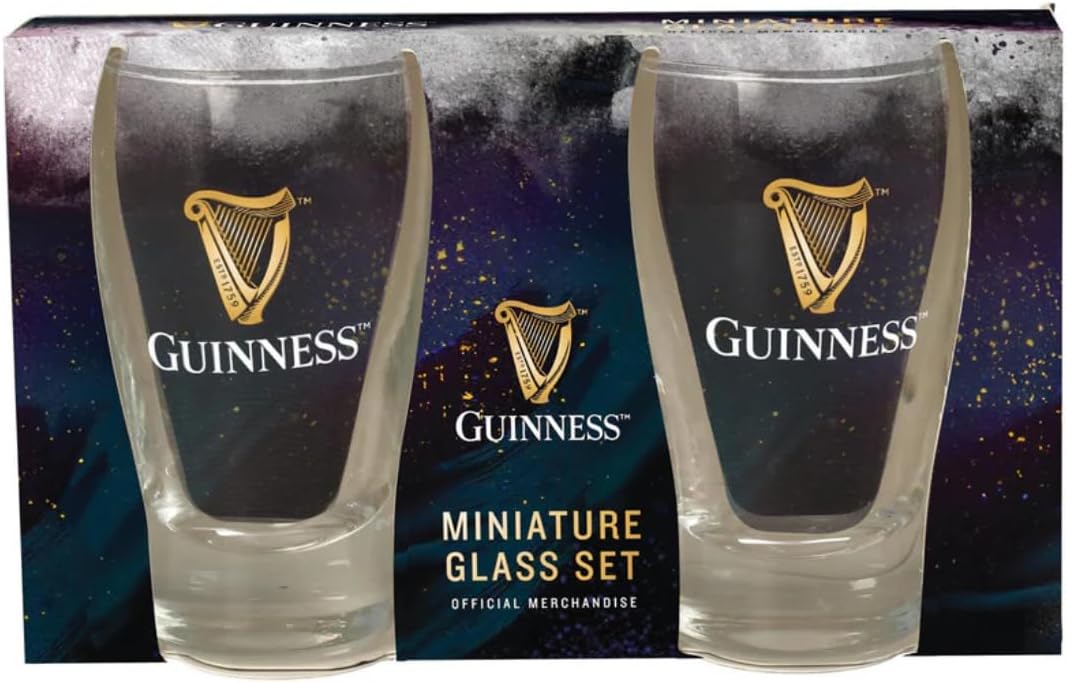 Minature Glass Set of 2 with Harp Design