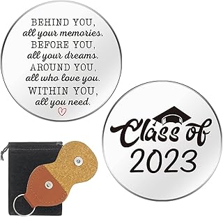 Behind You All Your Memories Inspirational Pocket Hug Token Gift for Daughter from Mom Dad,Long Distance Relationship Keepsake Double Sided Pocket Hug Token Graduation Gift for Daughter Son-2
