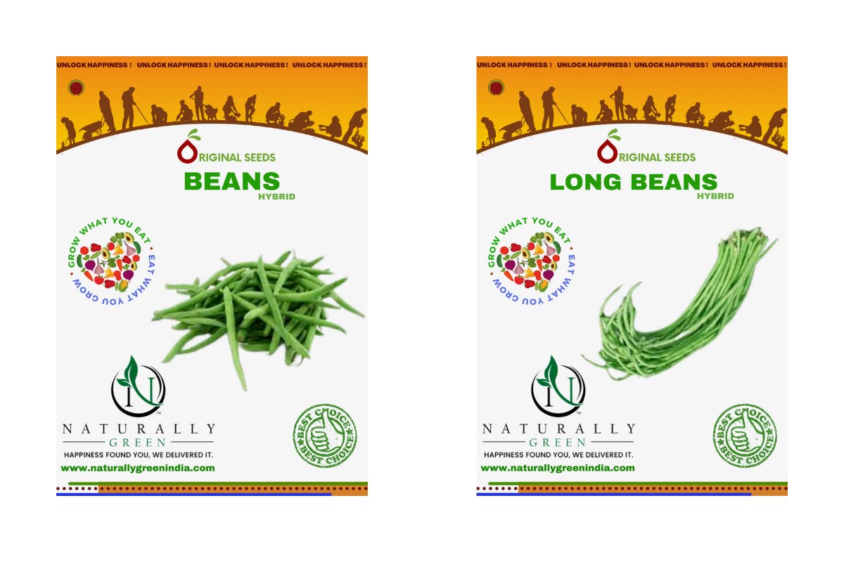Naturally Green Beans and Yard Long Beans (combo) Hybrid Seeds (Pack of 25 seeds). Bacteria Wilt Tolerant (BWT). Tolerance to Leaf Curl ( TOLC). Non GMO. (B09QJNH222) Amazon Price History, Amazon Price Tracker