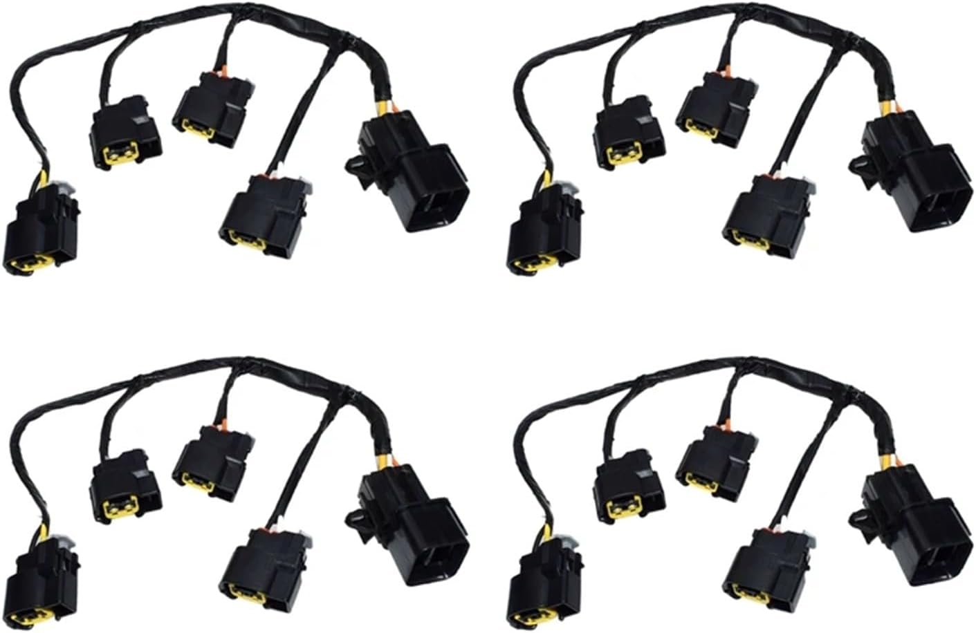 4X 27350-2B000 Ignition Coil Cable Plug Wire Harness Compatible with Kia Rio Soul Ceed Cerato Spectra Forte Rondo Compatible with Hyundai Elantra