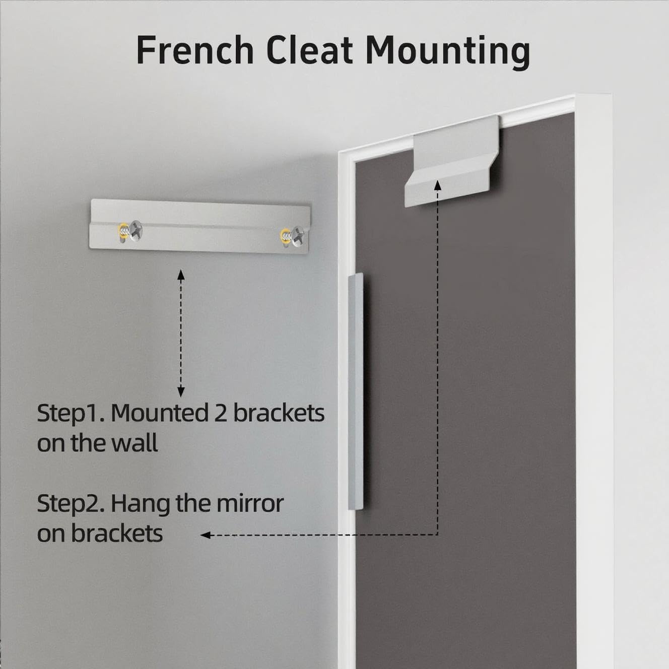 20x28 Inch Bathroom Mirrors for Over Sink, Rectangular Vanity Mirror, Matte White Framed Mirrors for Wall, Tempered Glass, Anti-Rust Home Decor Mirror(Horizontal/Vertical)