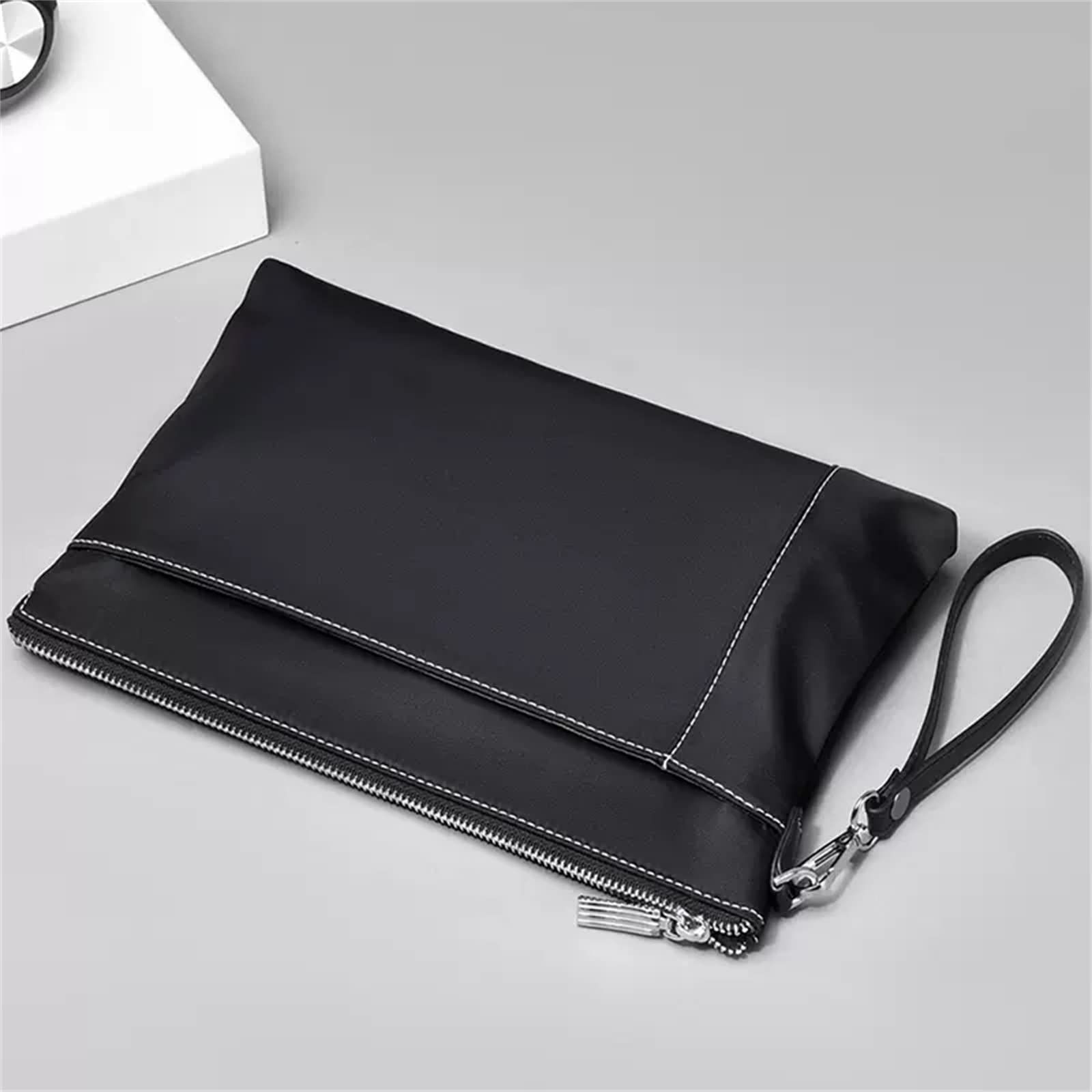 Pochette da Uomo Borsa a busta in tela da uomo a clip casual per L'uso Quotidiano