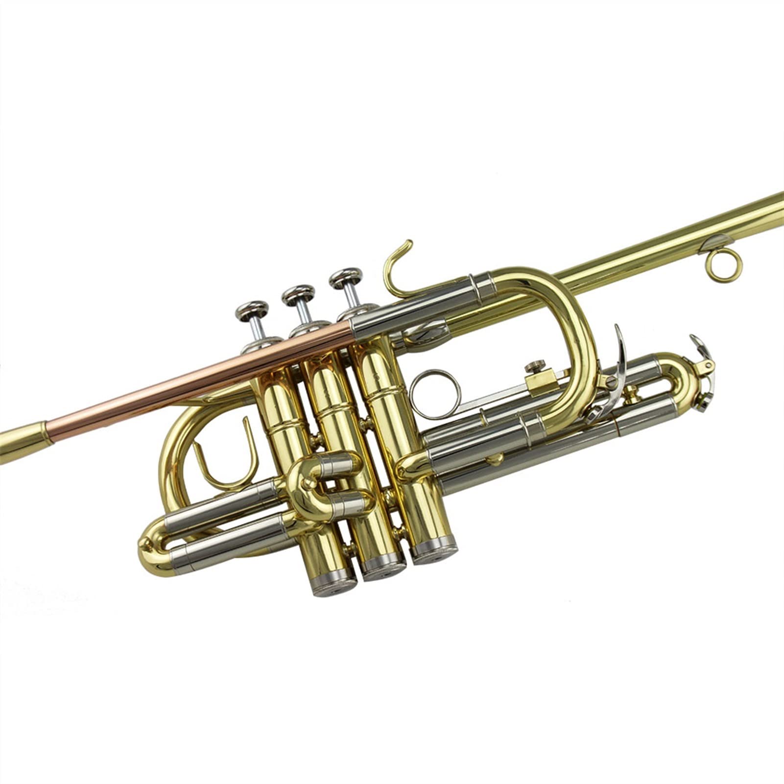 Anfänger Trompete Goldlack Ton BB Messingkörper Cupronickel Tuning-Pfeife/Kolben Gold Messingleitung