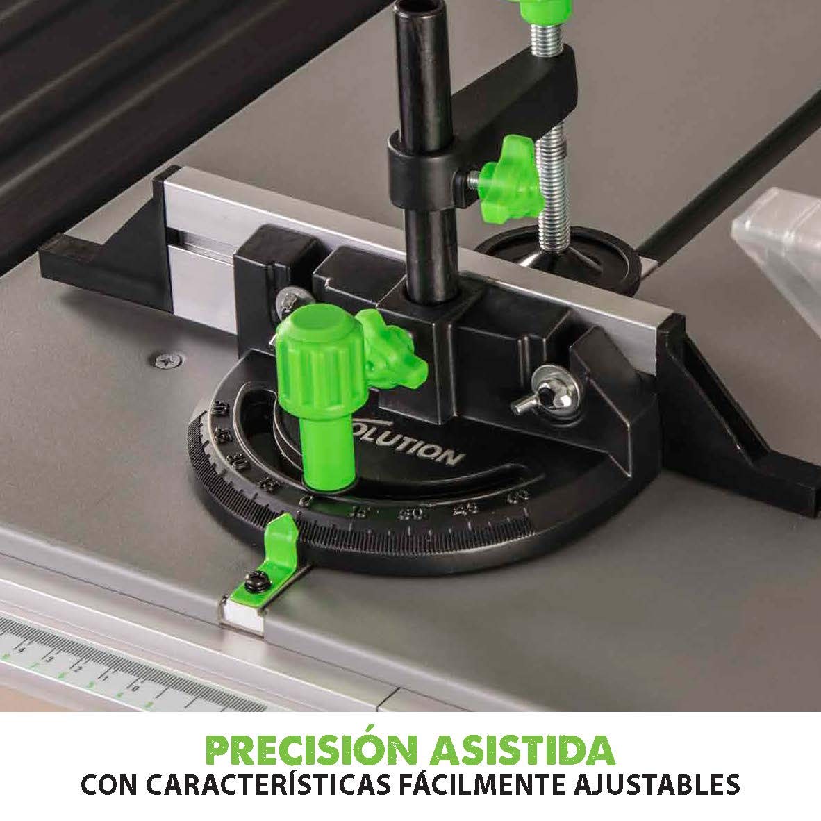 Evolution Power Tools Fury 5-S Sierra de mesa multimaterial, Corta acero dulce, aluminio, plástico, madera con clavos incrustados, 230 V