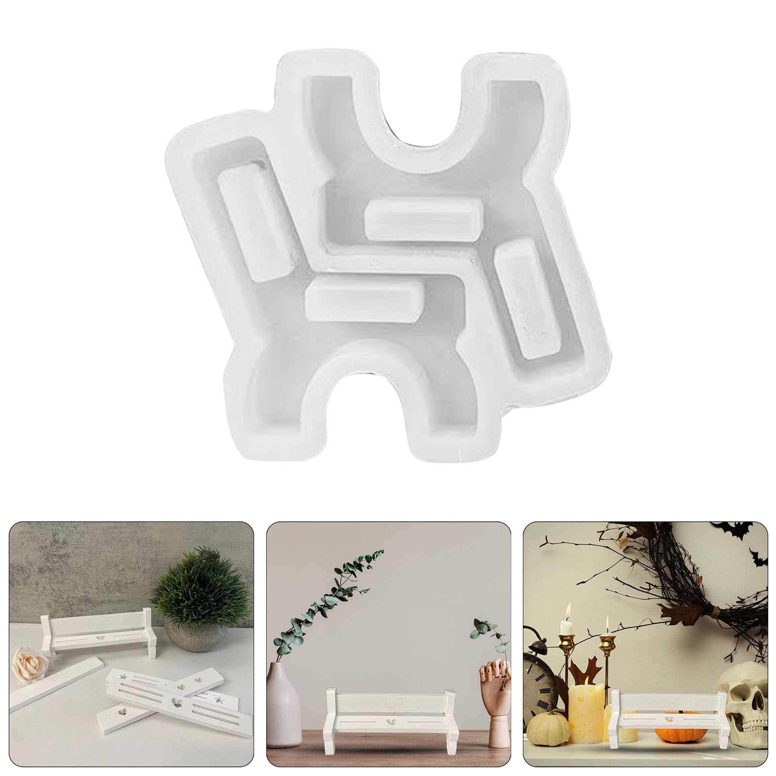 Long Chair Shaped Holder Molds for Tealight Holder Home Decoration Gypsum Decorations Epoxy Resin Project