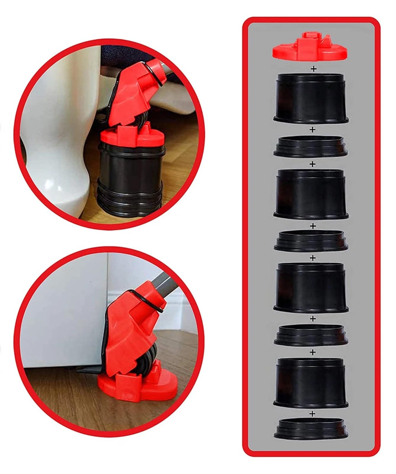 Set di 5 attrezzi per lo spostamento di mobili pesanti, kit di sollevamento con ruote, barre a rullo e strumenti manuali per spostare mobili e frigoriferi in modo efficiente