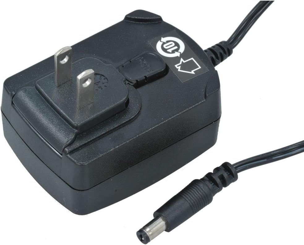 Phihong PLA12R-120 Regulated Switching Wall Adapter with US Clip, Worldwide Interchangeable, 12 VDC, 1 A, 2.7" L x 2.0" W x 1.2" H