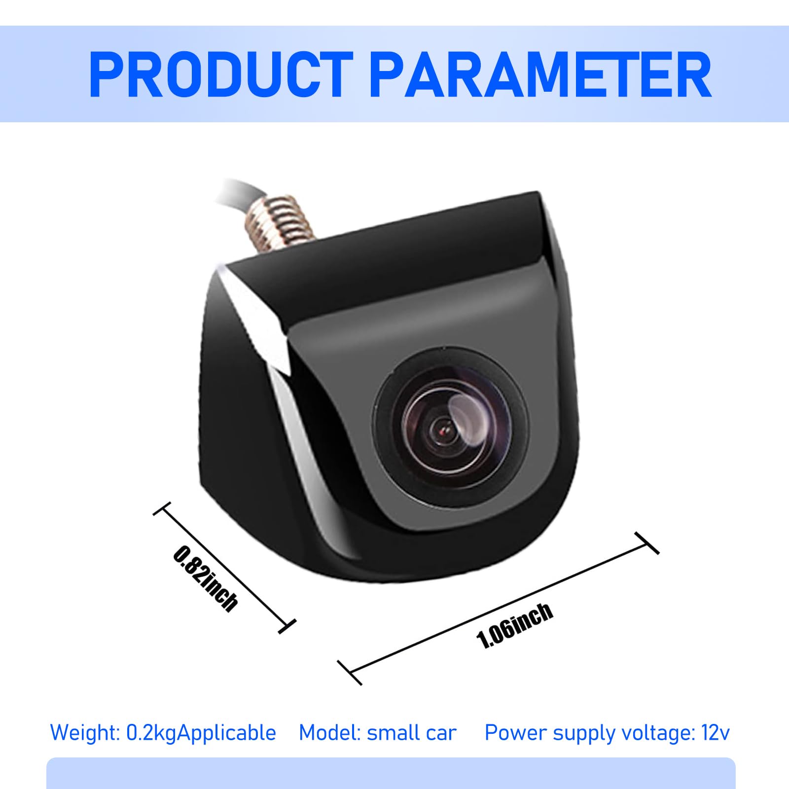 Flygun Pack-1 Car Rear View Camera, HD Reverse Camera, Reverse Auxiliary Tool Kit, Universal Automobile Accessories, for Most Cars, Trucks and Vans (Black)