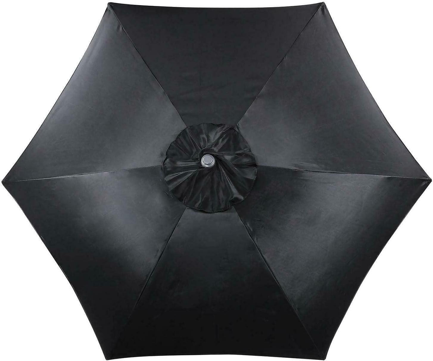 Round Garden Parasol Sun Shade Outdoor Patio Umbrella for Beach Pool Black