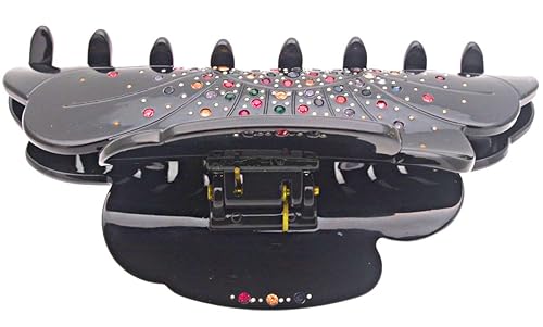 Miniatura 4 de Fashion & Lifestyle Pinza para el cabello de 5 pulgadas para mujeres y niñas, grande, pinza bastante fuerte, pasador antideslizante, agarre hacia