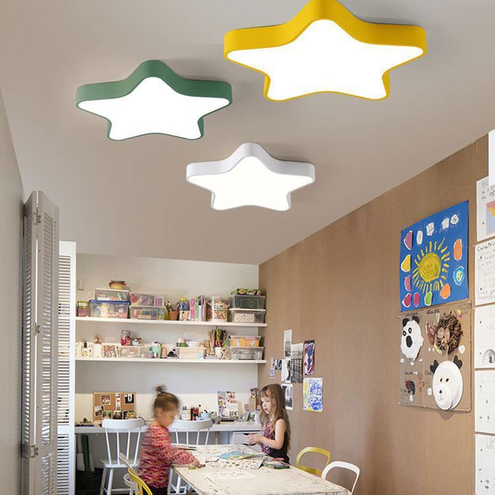 CSSYKV Plafonnier LED Pentagram Chambre Enfant - Lumière Trichromatique Gradable