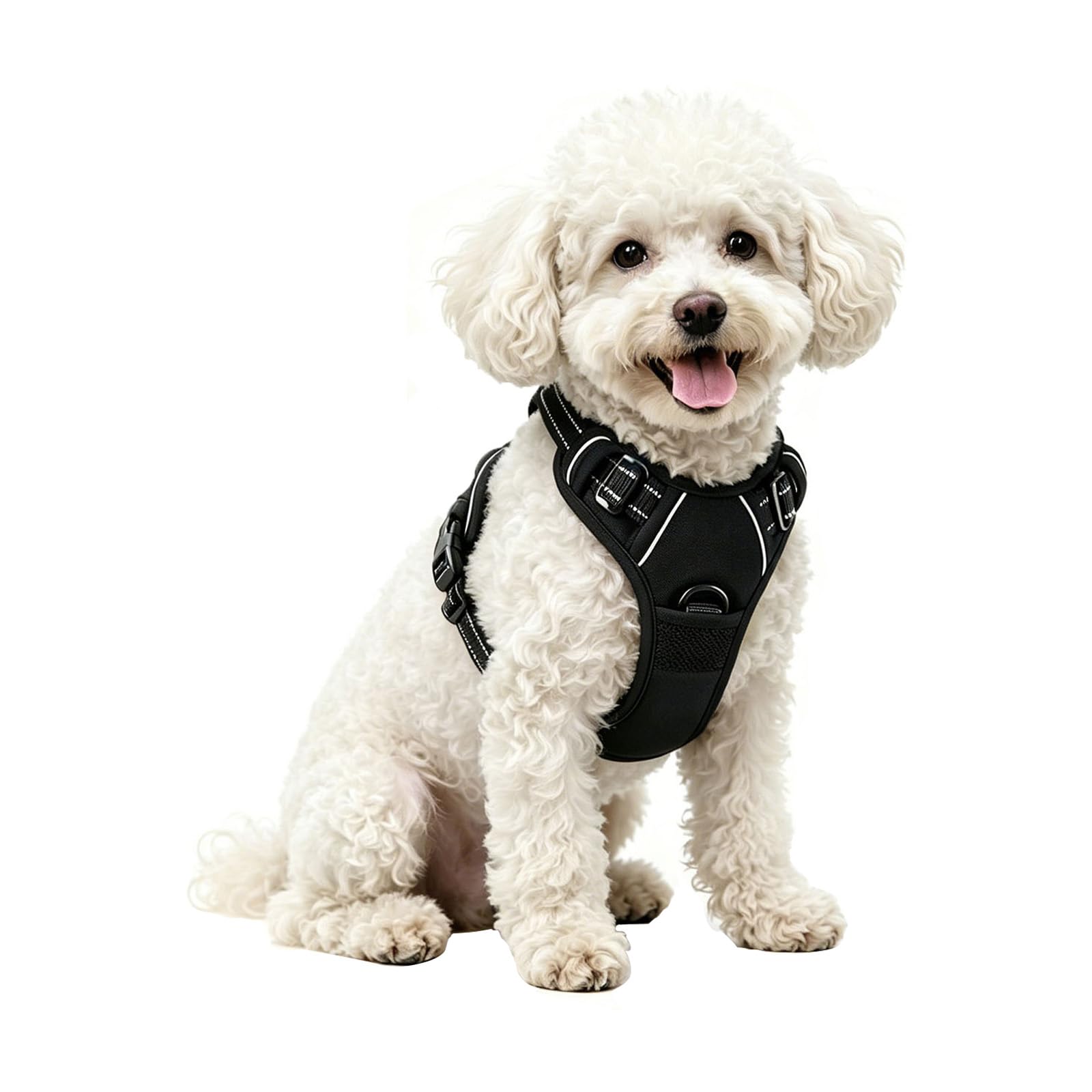 Imbracatura per cani traspirante regolabile con strisce riflettenti, taglia S