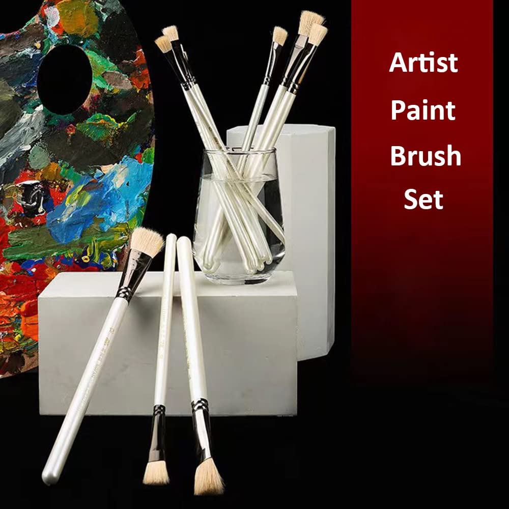 Set Di 24 Pennelli Da Pittura Professionali Con Guaina In Rame – Doppia Ghiera, Setole Miste Per Acrilico, Olio E Acquerello – Include Spatola