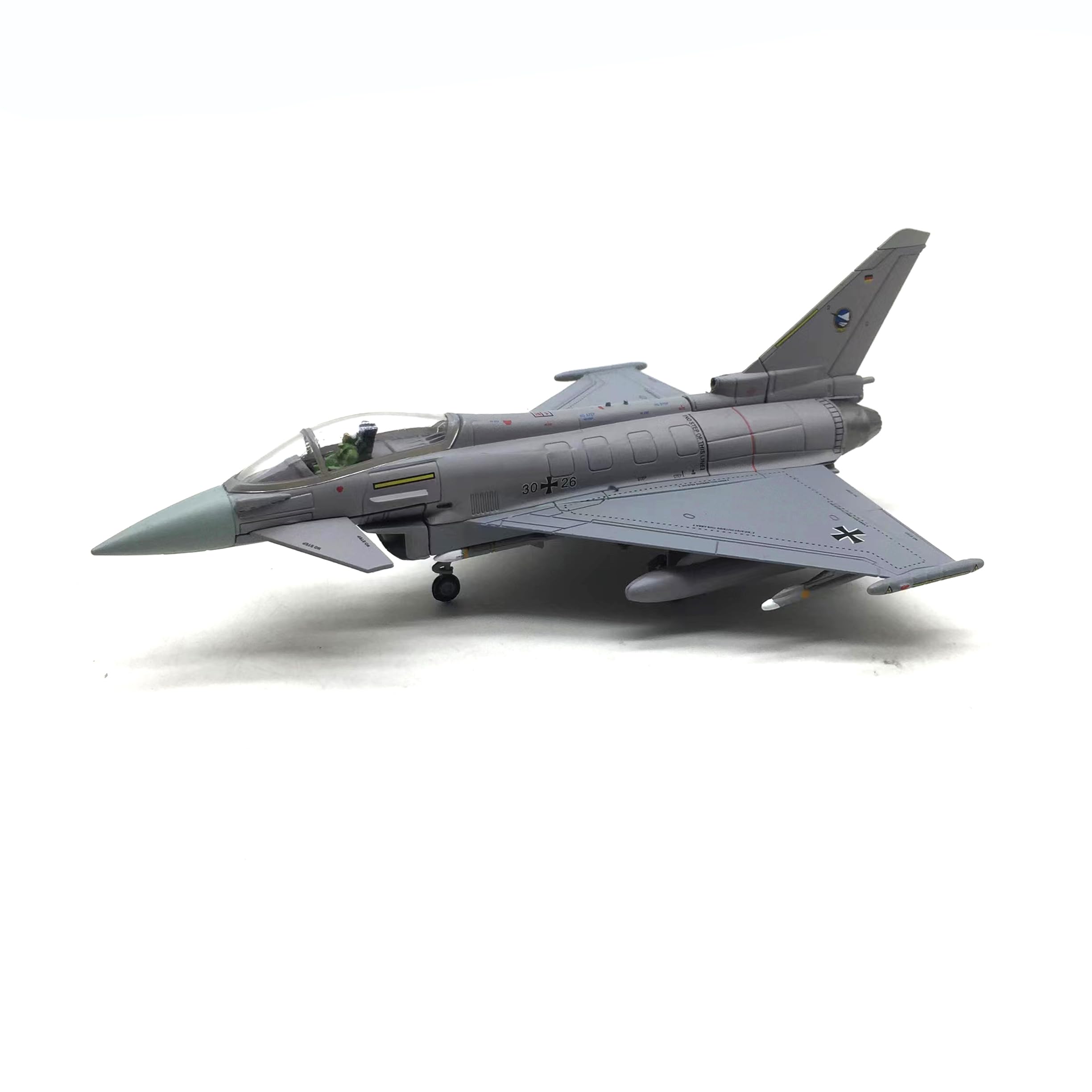 Enatuhter 1/100 Scale Model Aircraft EF2000 Air Force Simulation Alloy Fighter Jet Model Plane Military Airplane Models for Adults